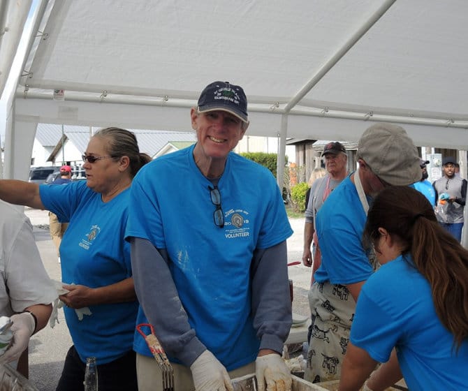 Bud Hayes volunteering