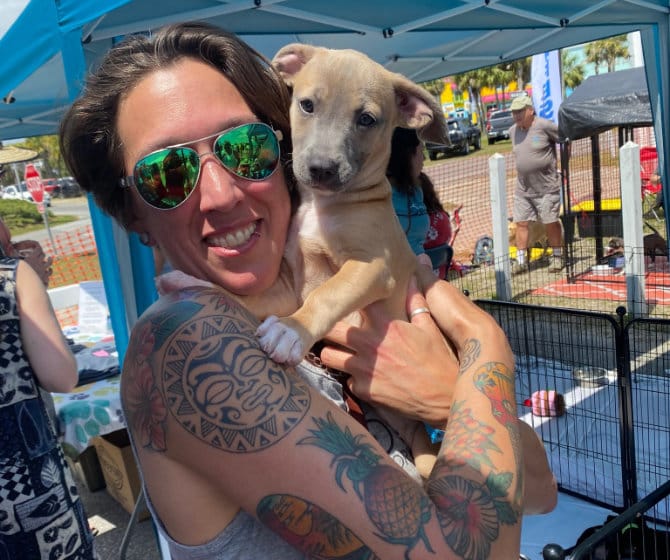 Dog adoption at FCHS happenings