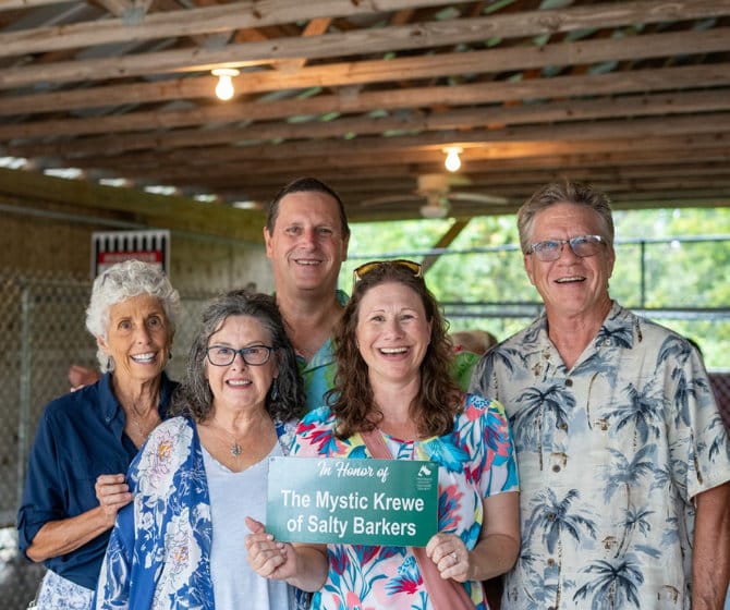 Salty Barkers with memorial plaque